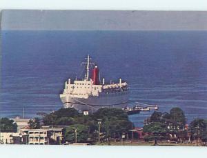 1980's CRUISE SHIP BOAT AT DOCK St. Croix Us Virgin Islands USVI F4556