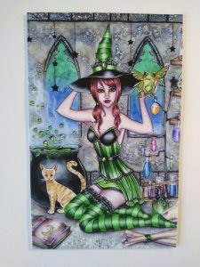 Halloween Postcard Nikki Burnette Gothic Witch Fantasy Ashlyn 2013 Limited To 35 