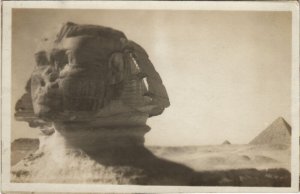 PC EGYPT, THE SPHINX, Vintage REAL PHOTO Postcard (b43945)