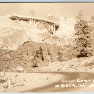 c1910s Norden, CA RPPC Donner Summit Rainbow Concrete Bridge Truckee U.S 40 A208