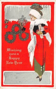 New Year Fade Away 1915 postal marking on front