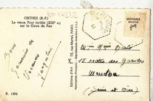 BF14232 orthez le vieux pont fortifie france  front/back image 