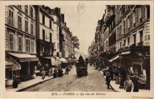 CPA PARIS 15e La rue de Sévres (65728)