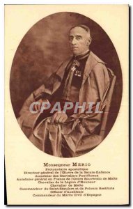 Old Postcard Prothonotary Apostolic Monsignor Merio