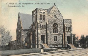 Church of The Reorganized Latter-Day Saints, Independence, MO 1909 Postcard