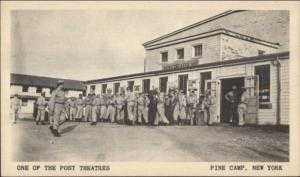 Pine Camp NY c1940s WWII Era Postcard POST THEATRE