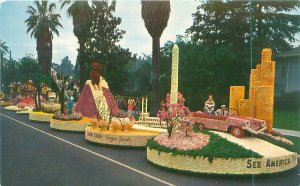 Pasadena Rose Parade Snow Drop Frozen Foods Float Chrome Postcard Unused