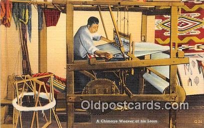 Chimayo Weaver at his Loom Unused 