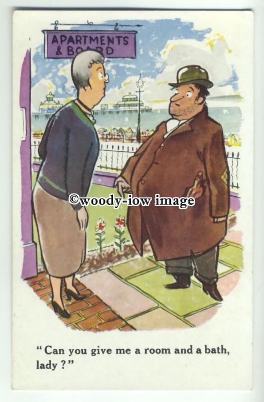 su2501 -  Can you Give Me a Room & a Bath, Lady? Seaside - Postcard - Tuck's 