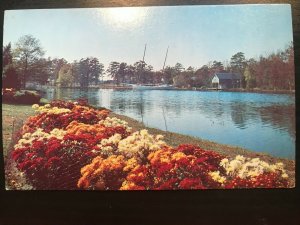 Vintage Postcard 1972 Towne of Smithville Lake Meone Bugeye Anchor New Jersey