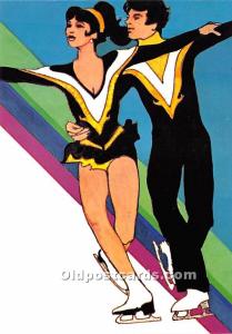 Original Artwork by Robert Peak, 1984 Summer Olympics Ice Dancing Stamp Olymp...