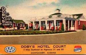 Alabama Montgomery Doby's Hotel Court