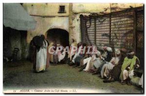 VINTAGE POSTCARD Arab Alger Storyteller with the coffee Moor 