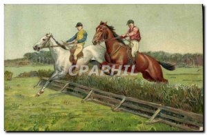 Old Postcard Equestrian Horse Riding