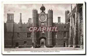 Old Postcard The Clock Court Hampton Court Palace