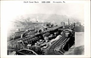 Honesdale Pennsylvania D&H Canal Basin REISSUE Real Photo Postcard