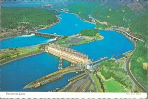 USA Bonneville Dam Oregon Vintage Postcard BS.06