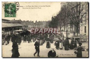 Old Postcard Rennes Place des Lices A Walk Day View from the top of the squar...