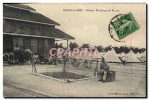 Old Postcard Militaria Mailly the Camp Kitchen Peeling potatoes