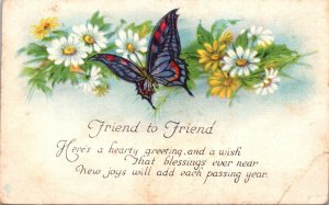 Butterflies Friend To Friend With Butterfly and Flowers