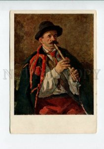 3115526 UKRAINE Farm Musician Hutsuls by PEREDNY OLD postcard