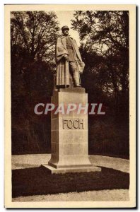 Old Postcard Compiegne Forest Glade of & # 39armistice Statue of Marechal Foc...