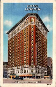 Hotel Lincoln Indianapolis Indiana Postcard 1966