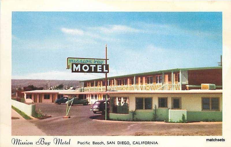 Mission Bay Motel Pacific Beach SAN DIEGO, CALIFORNIA 8286 Postcard