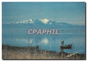 Modern Postcard The pond of Canet St Nazaire and the Canigou