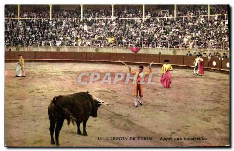 Old Postcard Sport Spain Bullfight Toro Taurus called out to banderillas