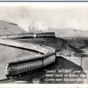 c1940s San Luis Obispo, CA Southern Pacific Railway Luxury Daylight RPPC A100