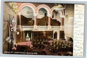 Albany NY-New York, Senate Chamber, State Capitol, Podium, Vintage Postcard
