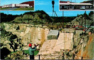 Vtg Barre Vermont VT Rock of Ages Granite Quarry Hoist Mine Multiview Postcard