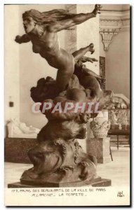 Paris Old Postcard Palace of Fine Arts in the city of Paris Larche The storm