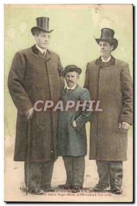 Old Postcard Giants Giants Le Pere Hugo and his two son giant measuring 30 m ...