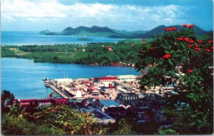 Postcard St. Lucia - Pan American airways advertisement