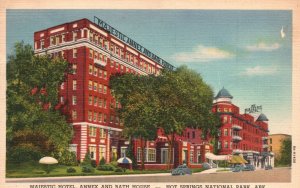 Vintage Postcard 1938 Majestic Hotel Annex Bath House Hot Springs Nat'l Park AR