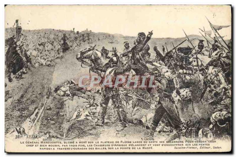 Old Postcard Sedan The Army General Margaret gesture launches his squadrons