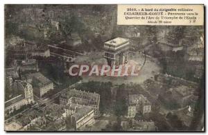 Old Postcard Aviation Airship Zeppelin airship Aboard the military Scout Cont...