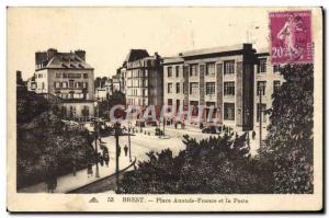 Postcard Old Brest Place Anatole France and the Post