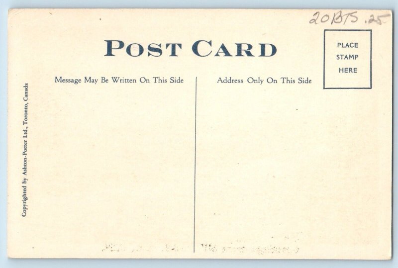 1940 St. John New Brunswick Canada Vintage Postcard Greetings Exterior View Road