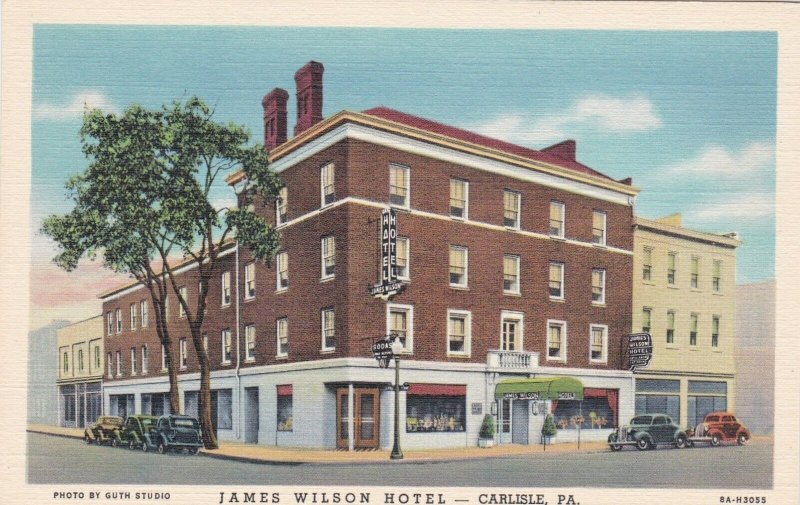 Pennsylvania Carlisle James Wilson Hotel Curteich sk817