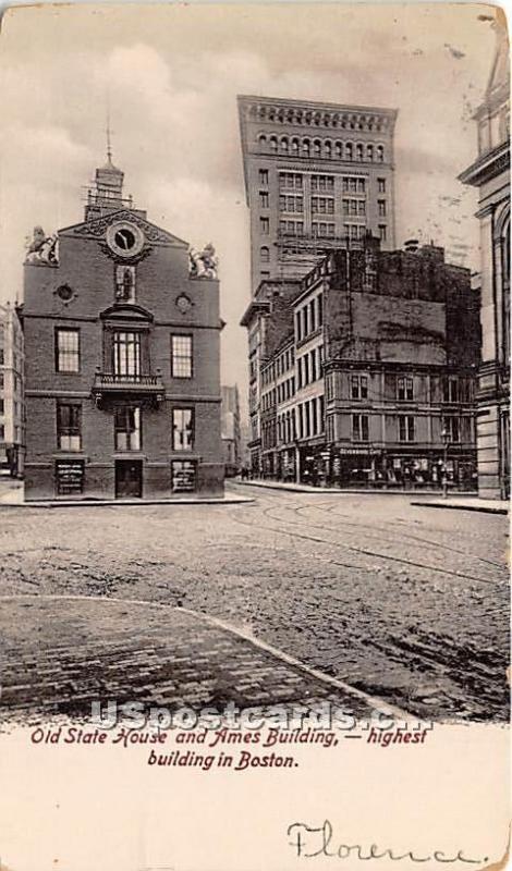 Old State House & Ames Building Boston MA 1906