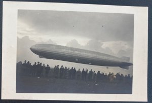 Mint Germany Graf Zeppelin LZ 127 Landing Magdeburg Real Picture Postcard