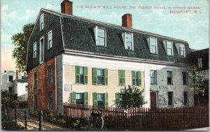 Postcard RI Newport - Governor Bull House - Oldest House in Rhode Island