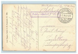 1914-18 WWI German Ein Feindlicher Blindganger Landmine Vintage Postcard P20 