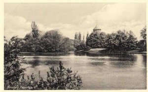 Vivjerpark Park Breda Dutch Holland River Lake WW2 Wartime Postcard