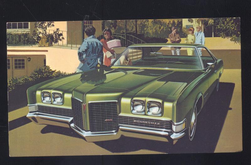 1971 PONTIAC BONNEVILLE ASBURY PARK NJ VINTAGE CAR DEALER ADVERTISING POSTCARD