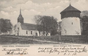 Lerbo Kyrka Sweden Old Postcard