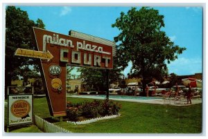 c1960's Milan Plaza Court Exterior Signage Milan Tennessee TN Unposted Postcard